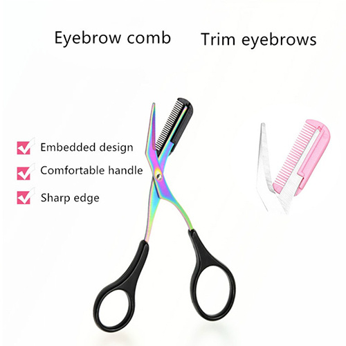 (Halloween Promotion) Eyebrow Trimmer Scissors With Comb