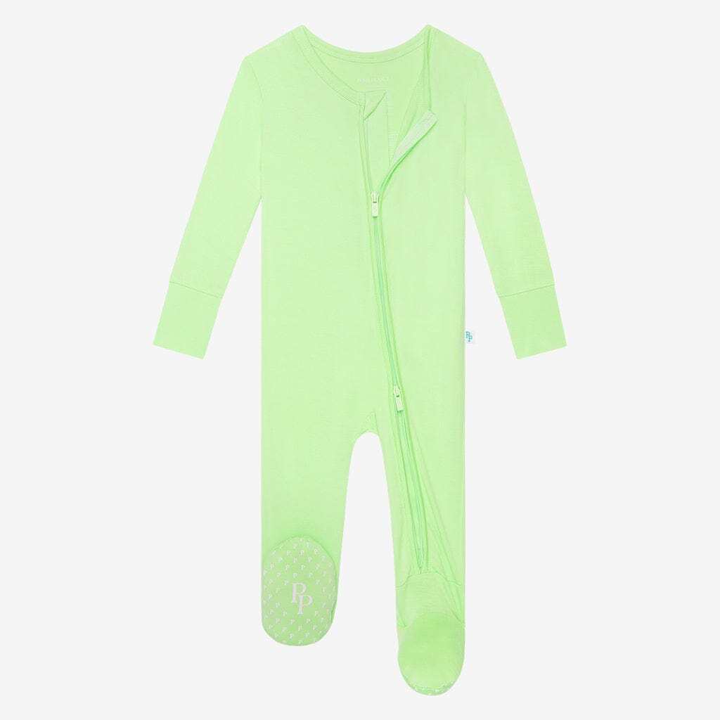 Hint of Mint Footie Zippered One Piece