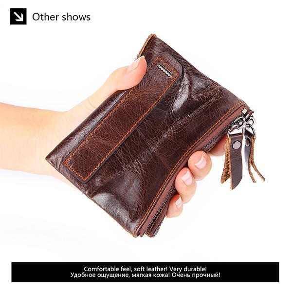 Genuine Leather RFID Anti-theft Wallet