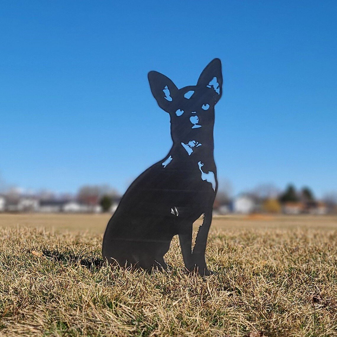 Chihuahua Metal Silhouette