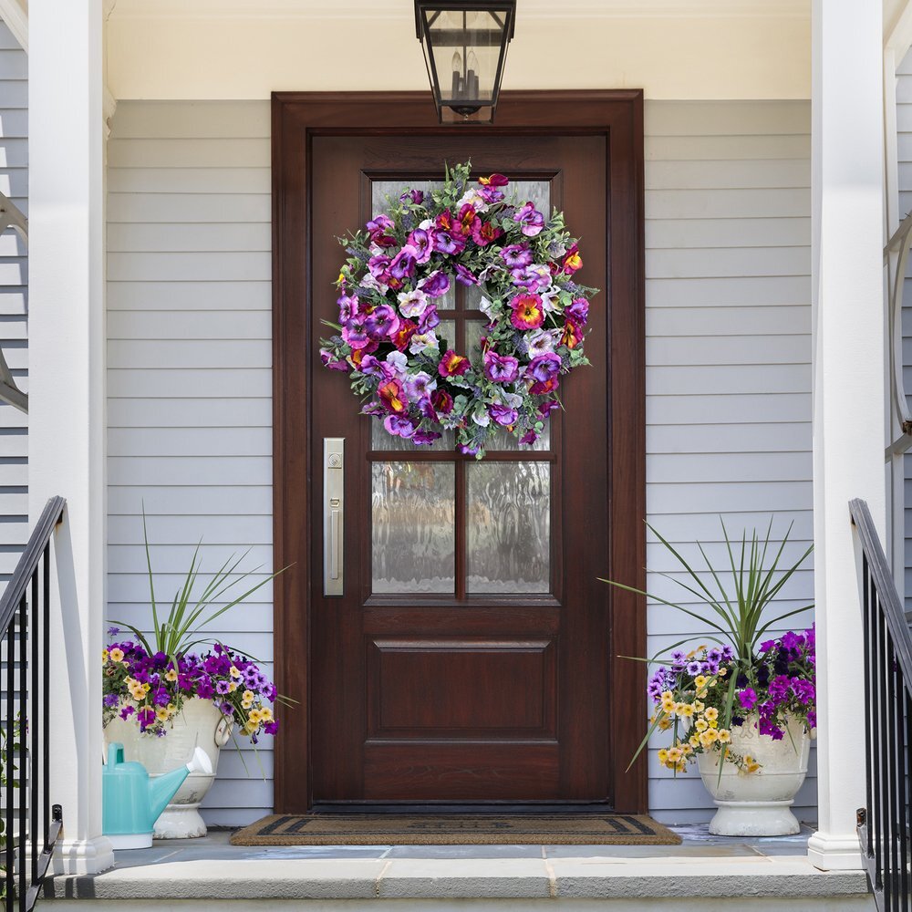 🌸Pansy Wreaths 🌸- Spring Wreath for Front Door