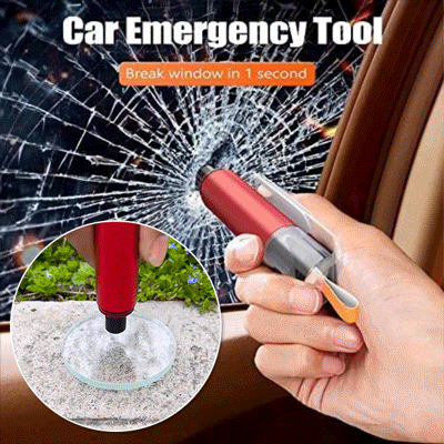 (🔥Resume Work Hot Sale)Emergency Life Key-2-IN-1 SAFETY TOOL-Window Breaker & Seat Belt Cutter