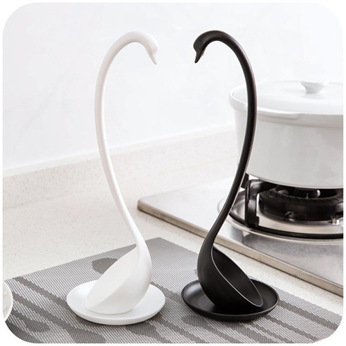 Elegant kitchen swan self-standing spoon