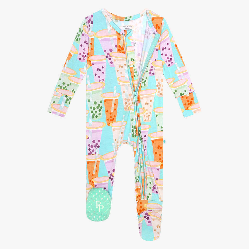 Boba Time Footie Zippered One Piece