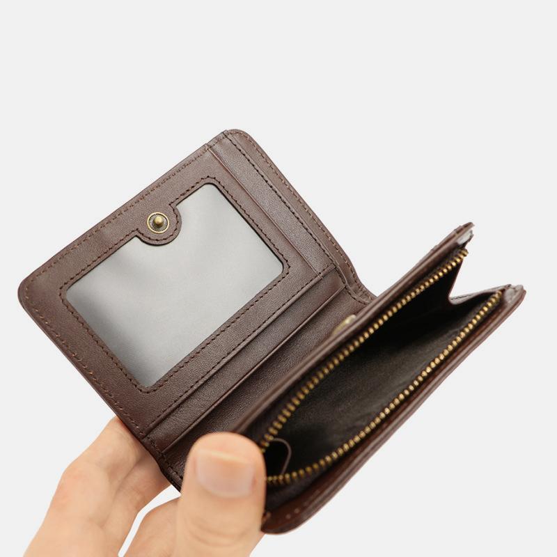 RFID Real Leather Retro Wallet