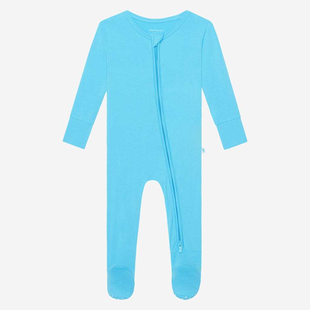 River Blue Footie Zippered One Piece