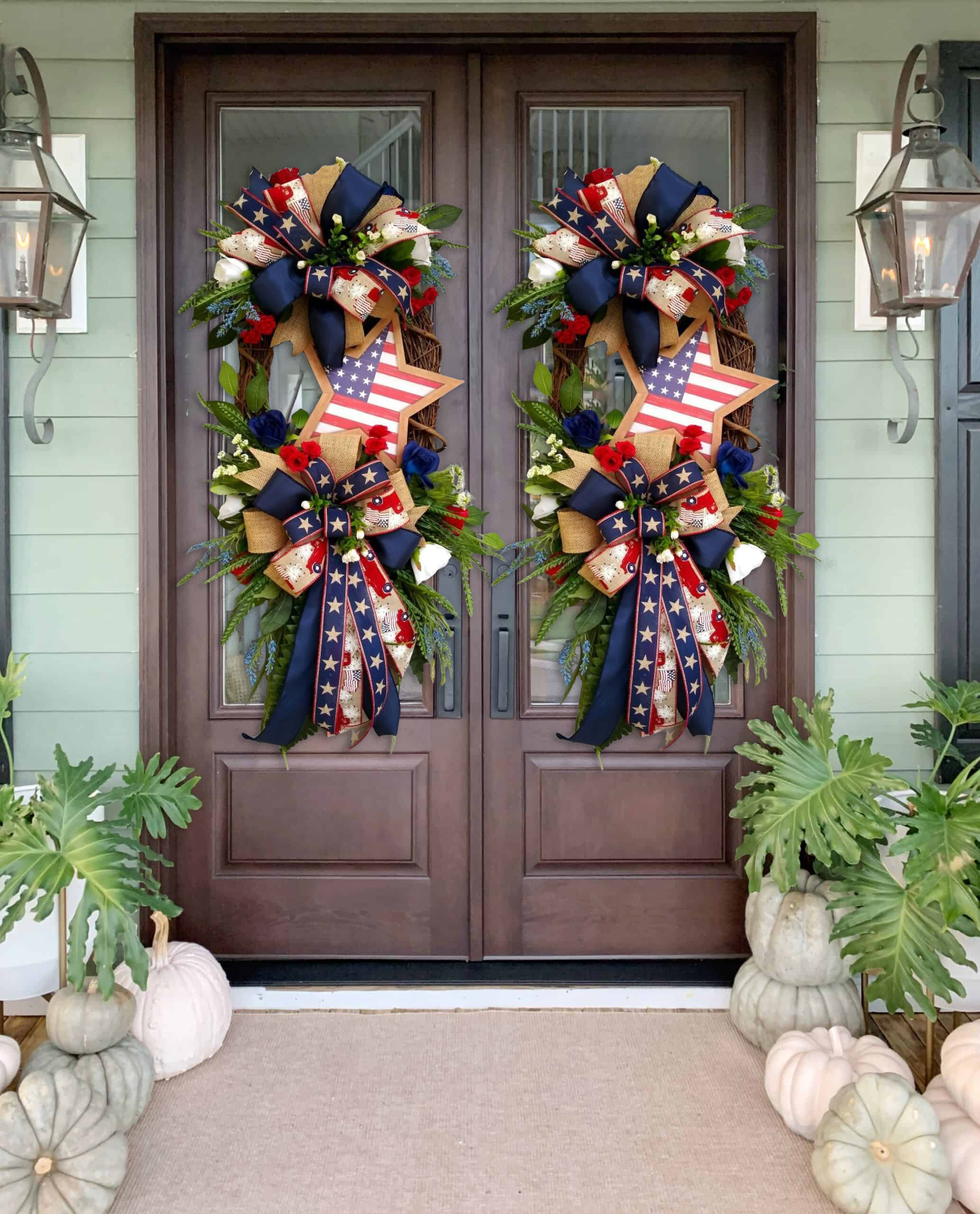 💜Hot Sale 38%OFF💜Star Patriotic Wreath-4th Of July Wreath