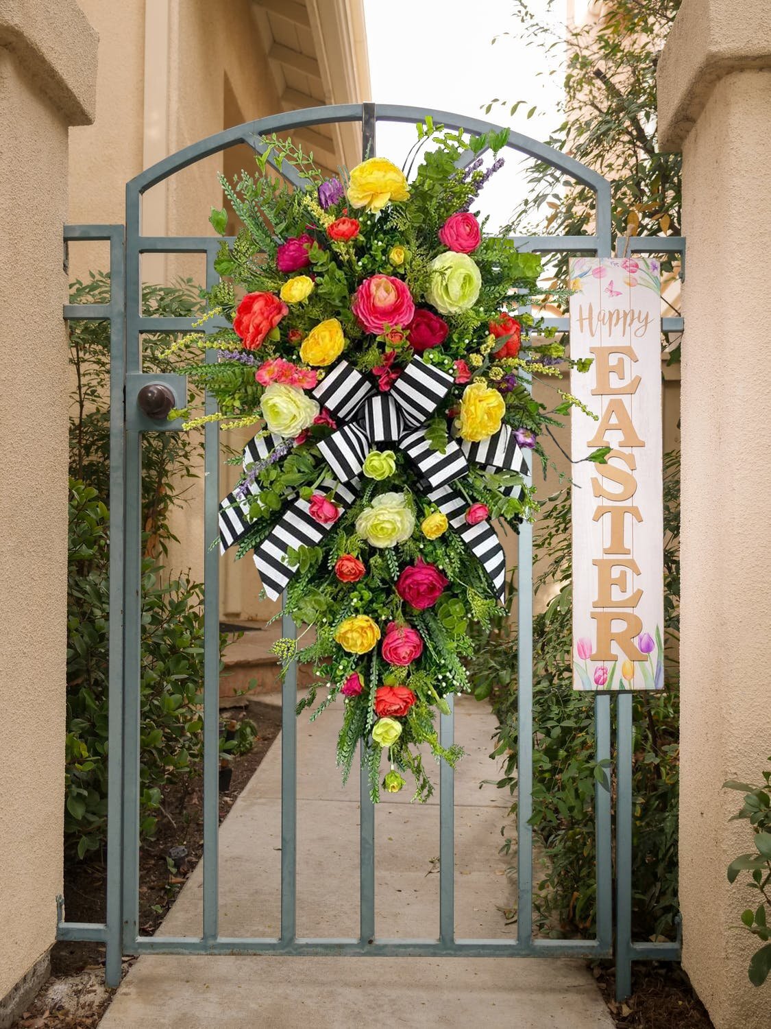 Extra Large Spring Wreath, Easter Wreaths for Front Door