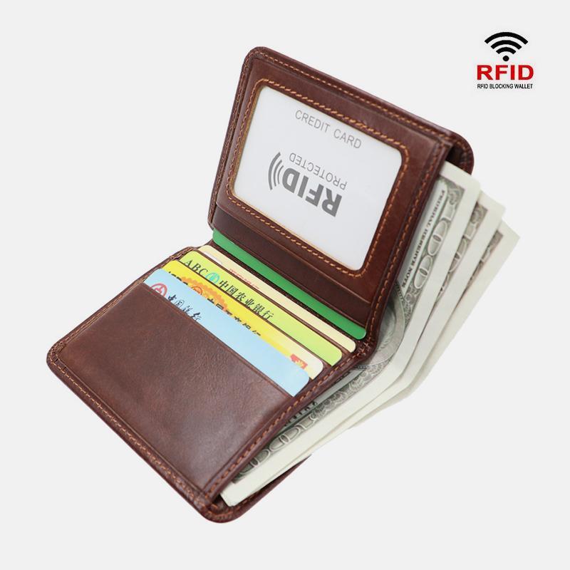 Slim Bifold RFID Blocking Minimalist Wallets for Men