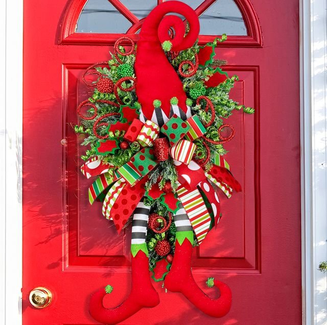 Elf Christmas Wreath-for Front Door &Double Doors