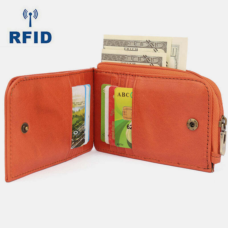RFID Anti-theft Vintage Wallet Card Holder