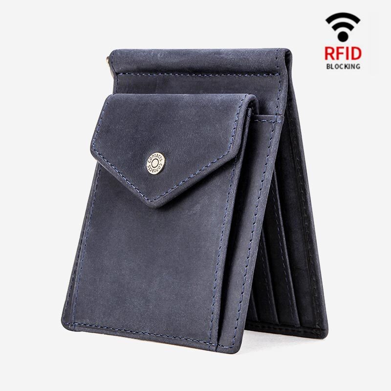 RFID Vintage Genuine Leather Slim Wallet