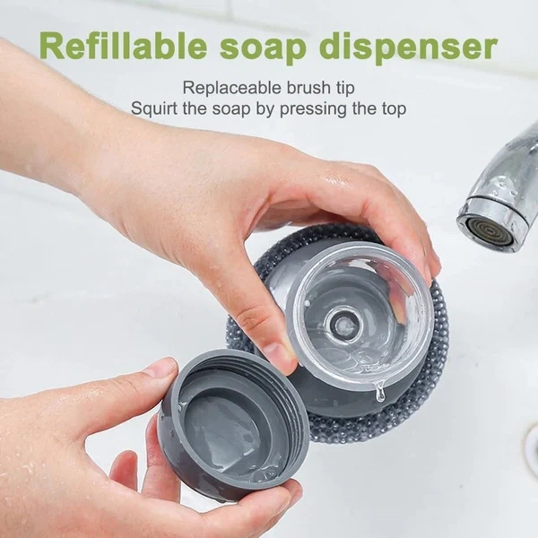 【🔥Hot Sale-Save 50% OFF】Soap Dispensing Palm Brush Storage Set