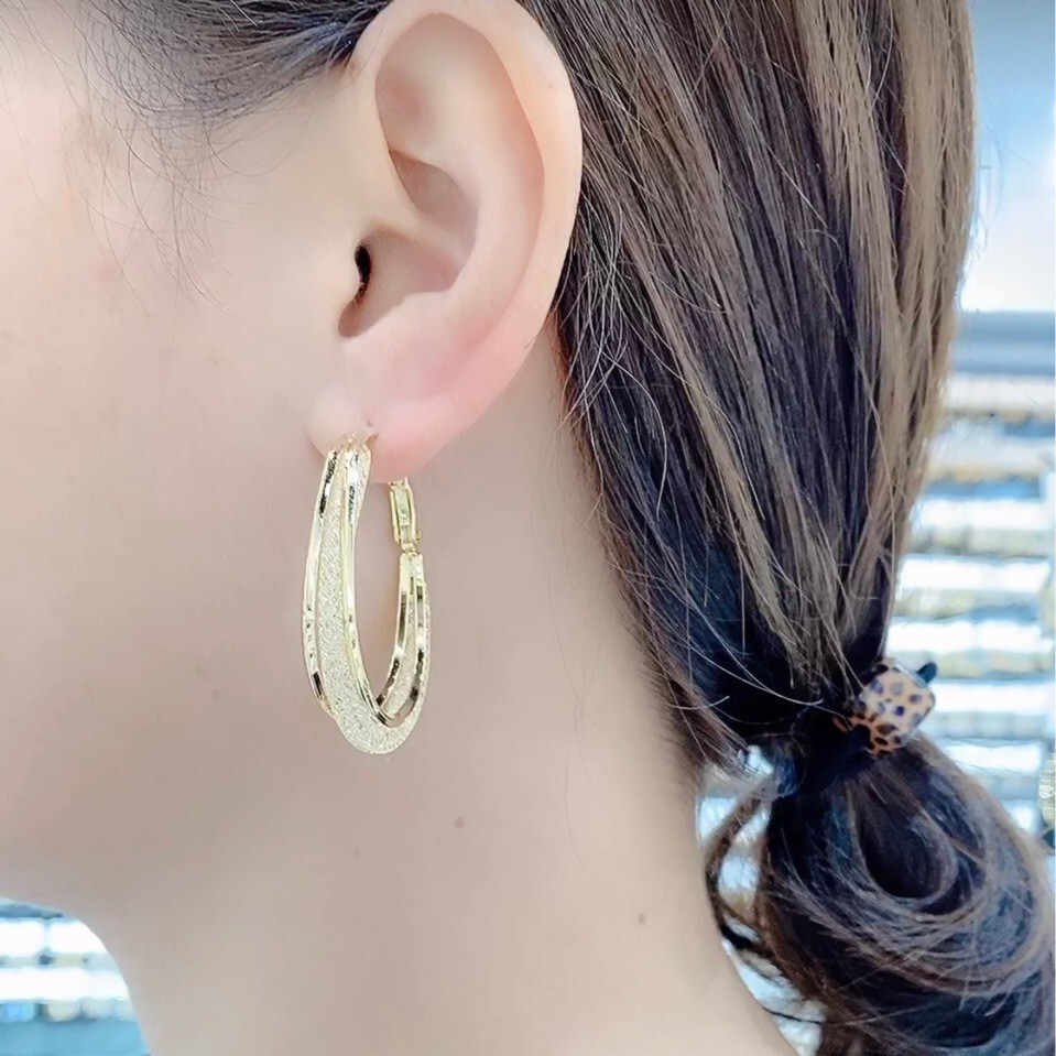 ✨Hot Sale🎁Woven Mesh Oval Earrings
