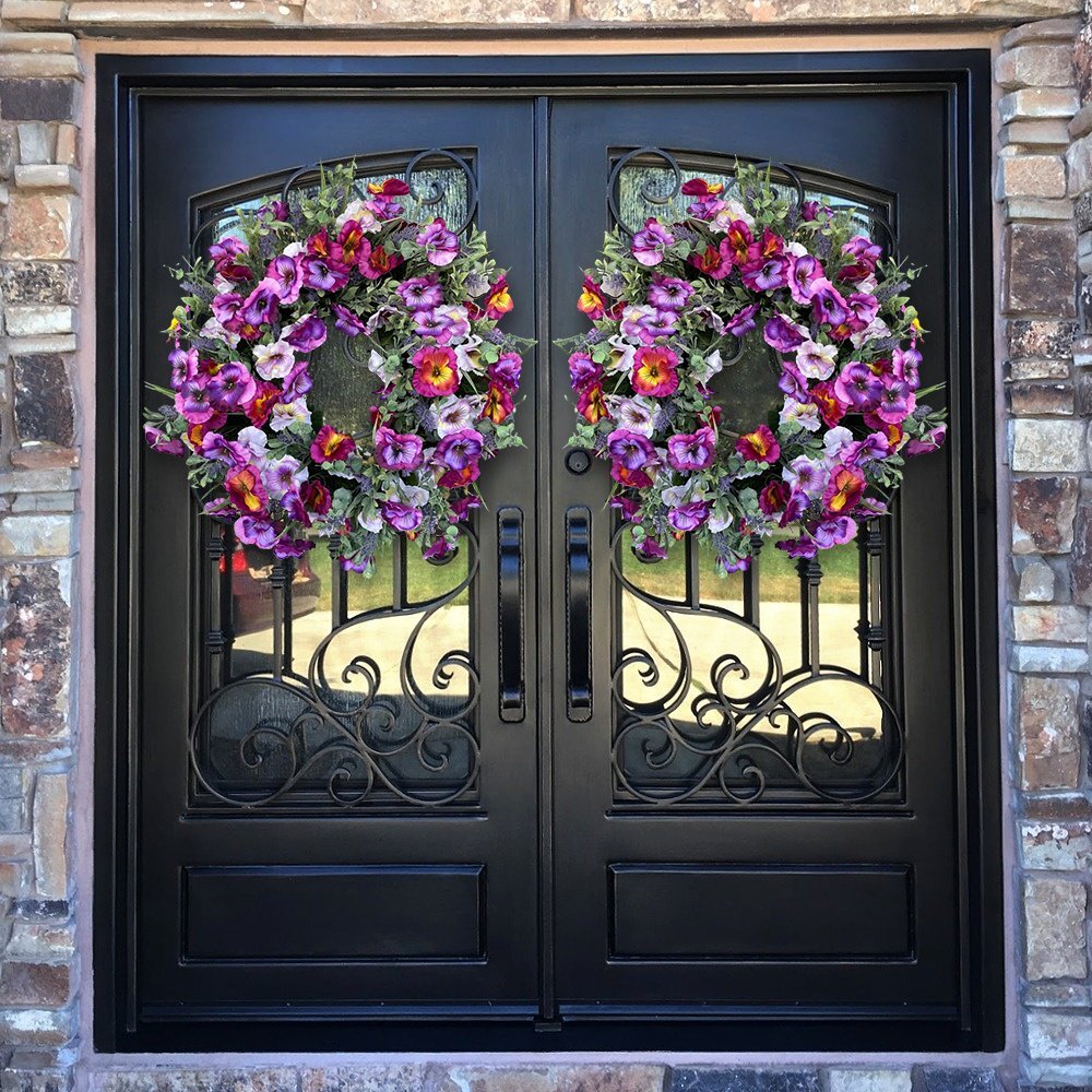 🌸Pansy Wreaths 🌸- Spring Wreath for Front Door