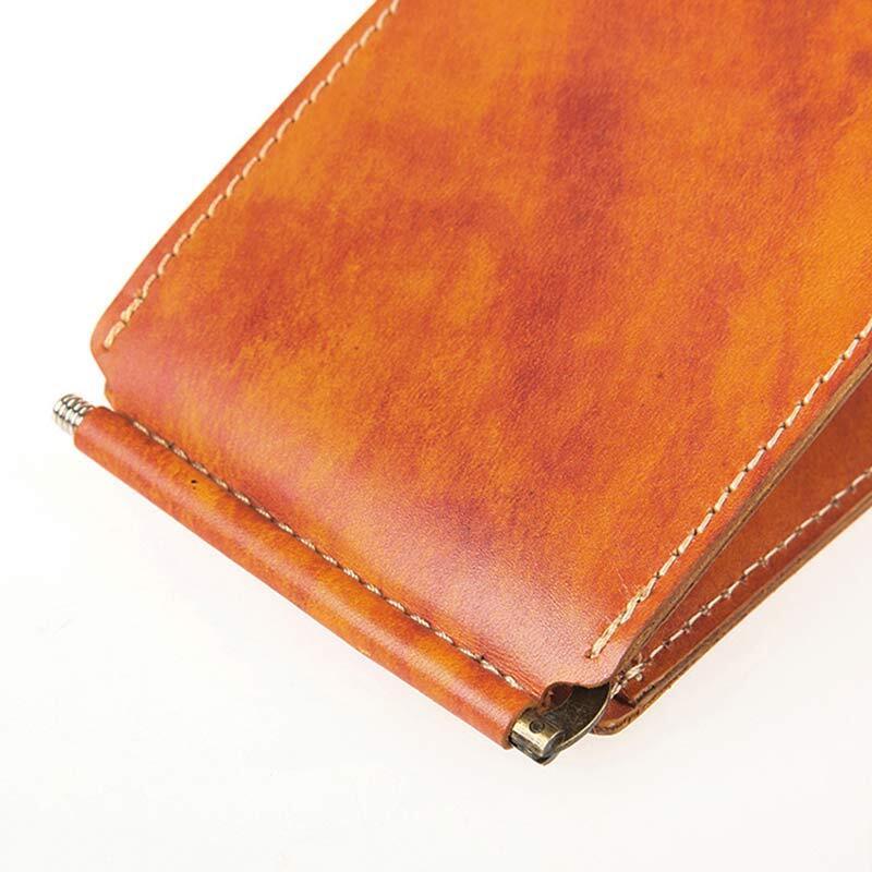 Money Clip Front Pocket Leather Wallet