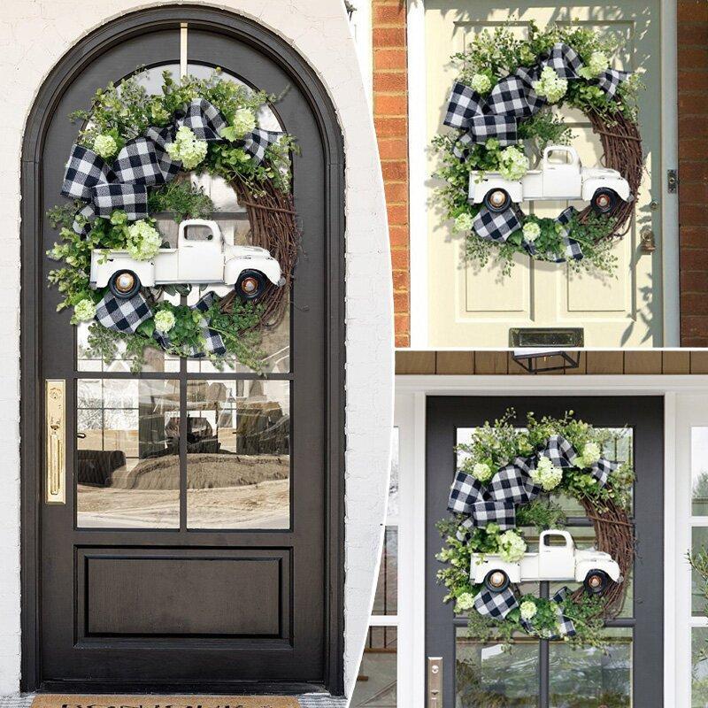 Summer farmhouse truck wreath fall door wreath - This is the latest way to welcome summer