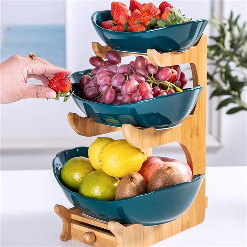 Three-Layer Ceramic Candy Dish  Buy one get one free