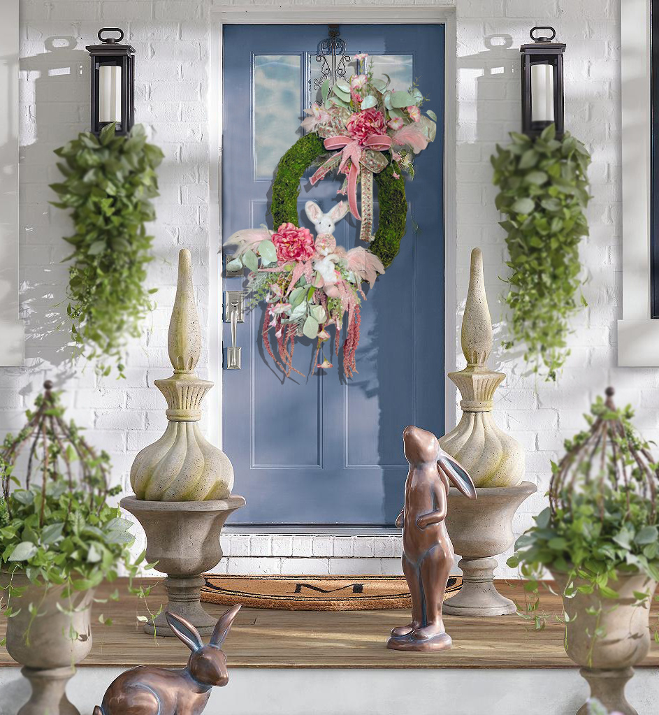 👋Easter Sale-Bunny Wreath, Bunny Door Hanger, Spring Wreath