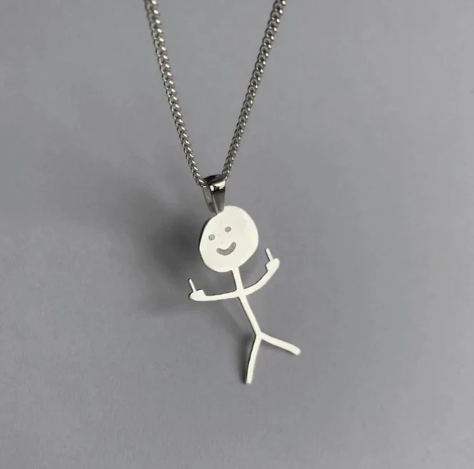 FUNNY F.CK YOU DOODLE NECKLACE