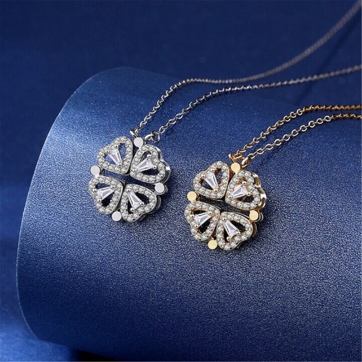 🔥Valentine's Day Sale-50% OFF🍀Four Leaf Heart Shape Necklace
