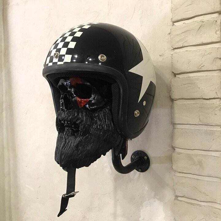 摩托车骷髅头盔架（给骑自行车的人的礼物）