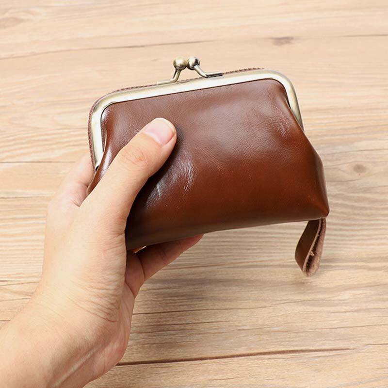 Retro Card Case Coin Purse Wallet Mini Handbag Zipper for Women
