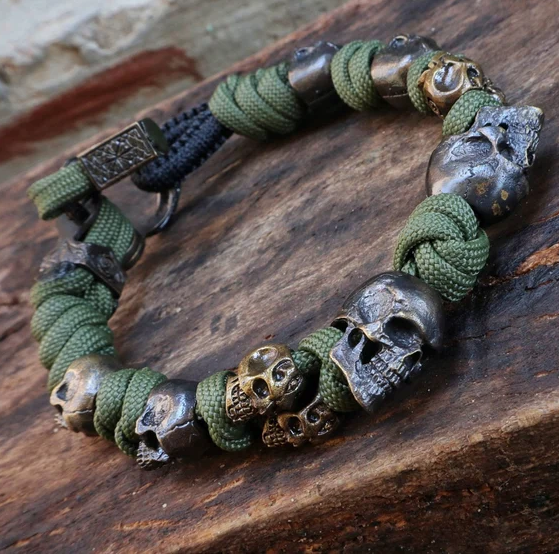 Daddy 550 Military Spec Paracord Bracelet - American Made Pewter Paracord  from Chubby Chico Charms