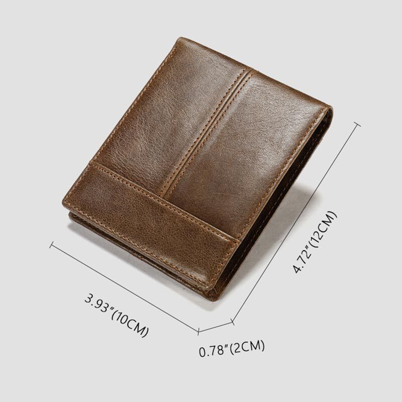 Retro Large Capacity RFID Genuine Leather Wallet