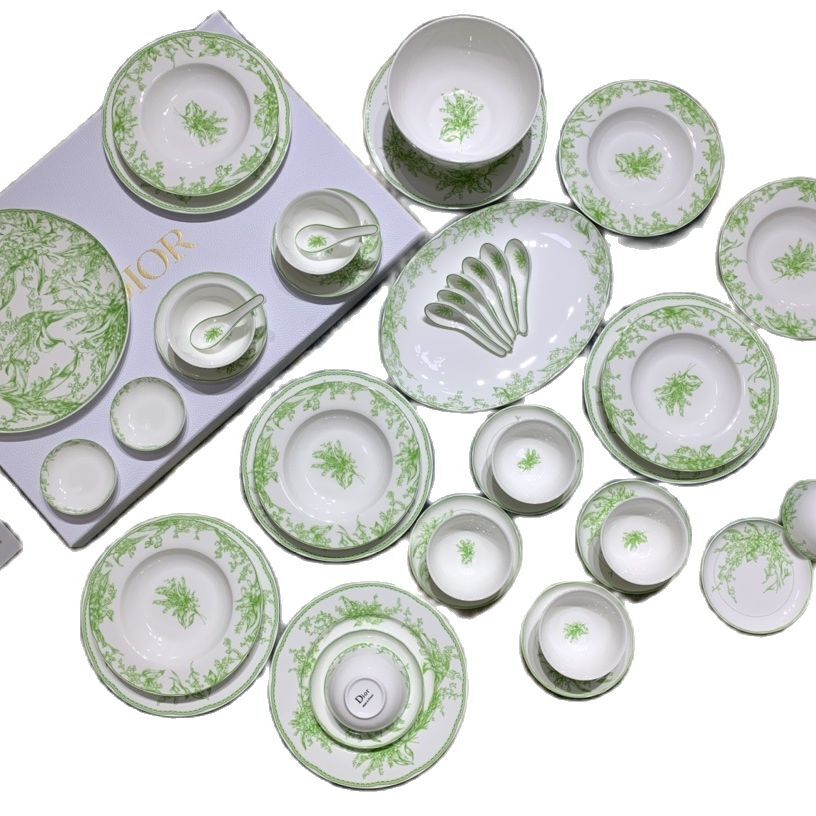 41pcs Tableware set 8-10 person usage dinner plates dishes bowls dinnering plate ceramic high quality