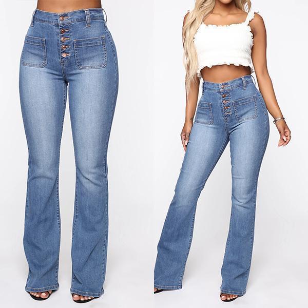45% OFF💥Button Fly Booty Shaping High Waist Flare Jeans🔥(Buy 2 Free Shipping)