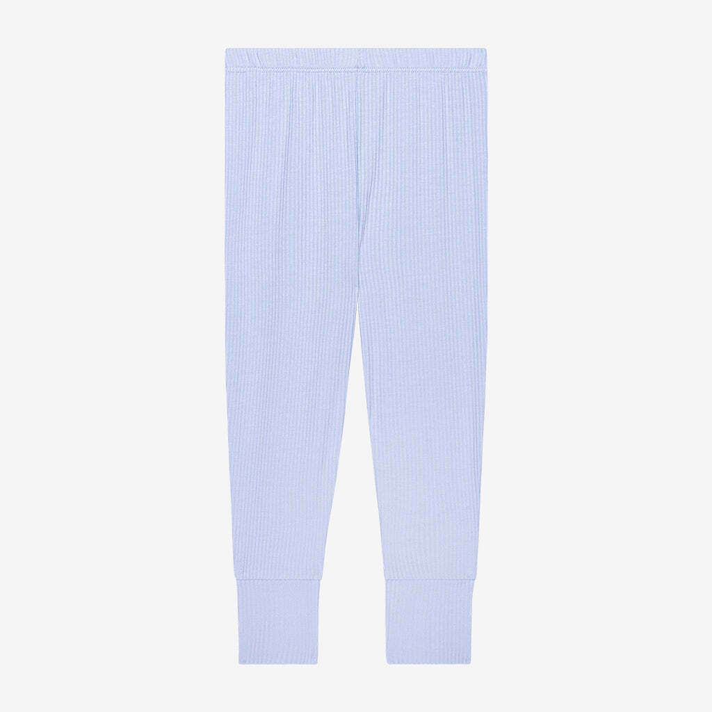 Powder Blue Ribbed Short Sleeve Pajamas