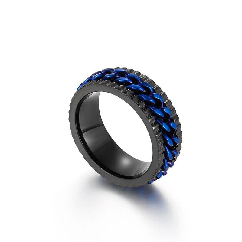GOLD/SILVER/BLUE INSIDE  -RING
