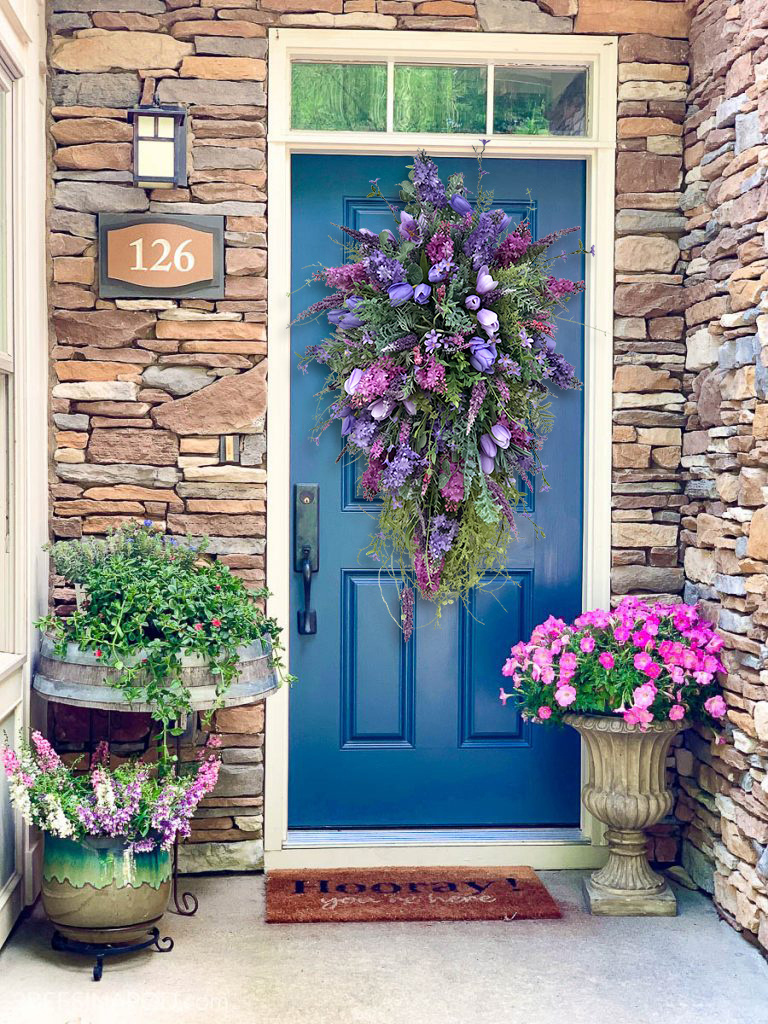 Spring Front Door Swag-Rustic Home Decor