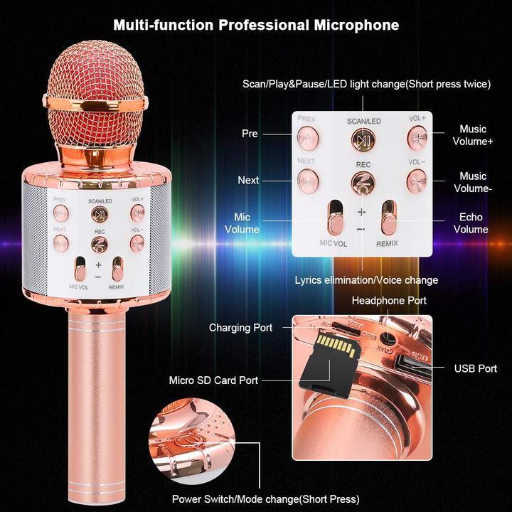 Wireless Portable Handheld Bluetooth Karaoke Microphone