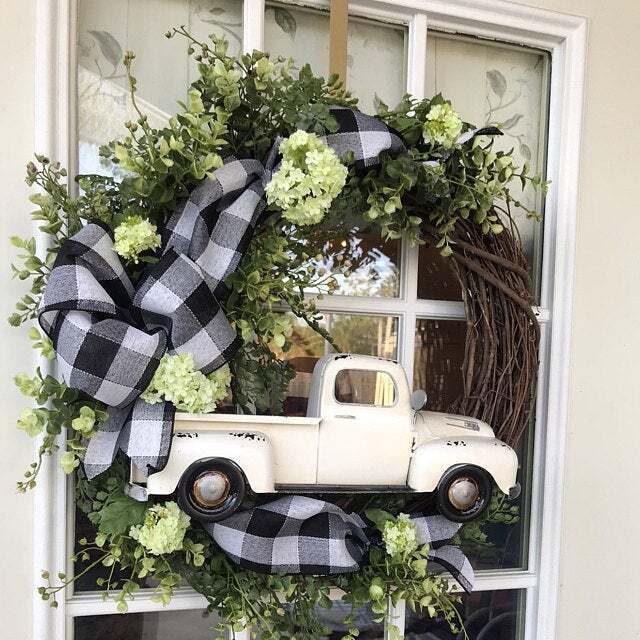 Summer farmhouse truck wreath fall door wreath - This is the latest way to welcome summer