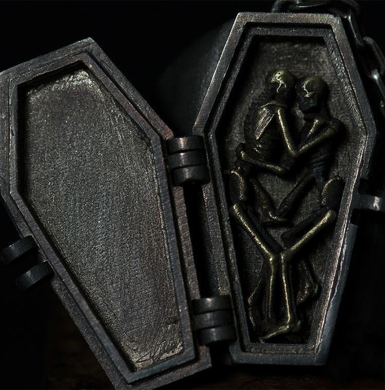 Coffin Couple Skeleton Ring
