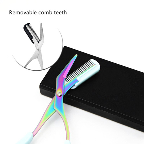 (Halloween Promotion) Eyebrow Trimmer Scissors With Comb