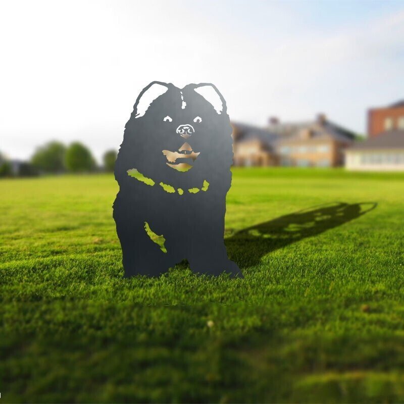 Chow Chow Metal Silhouette