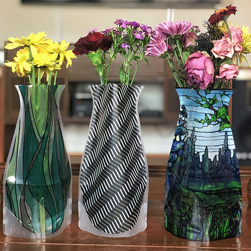 Expandable Plastic Vase-4pcs