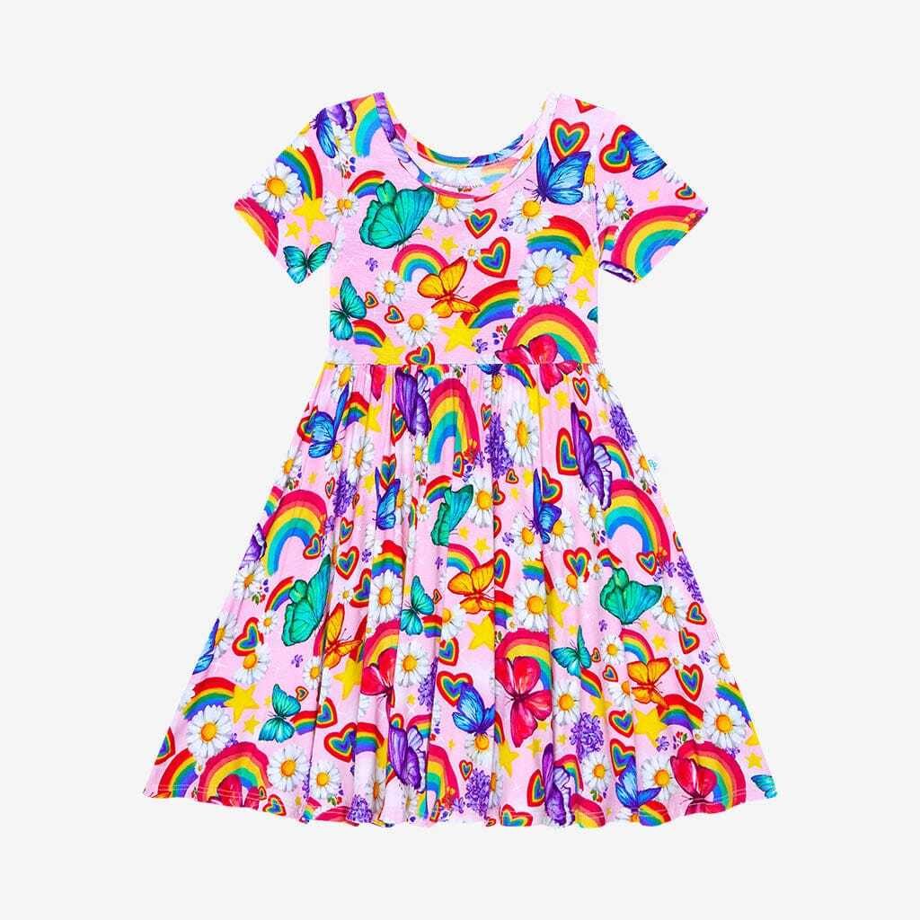 Raina Short Sleeve Twirl Dress