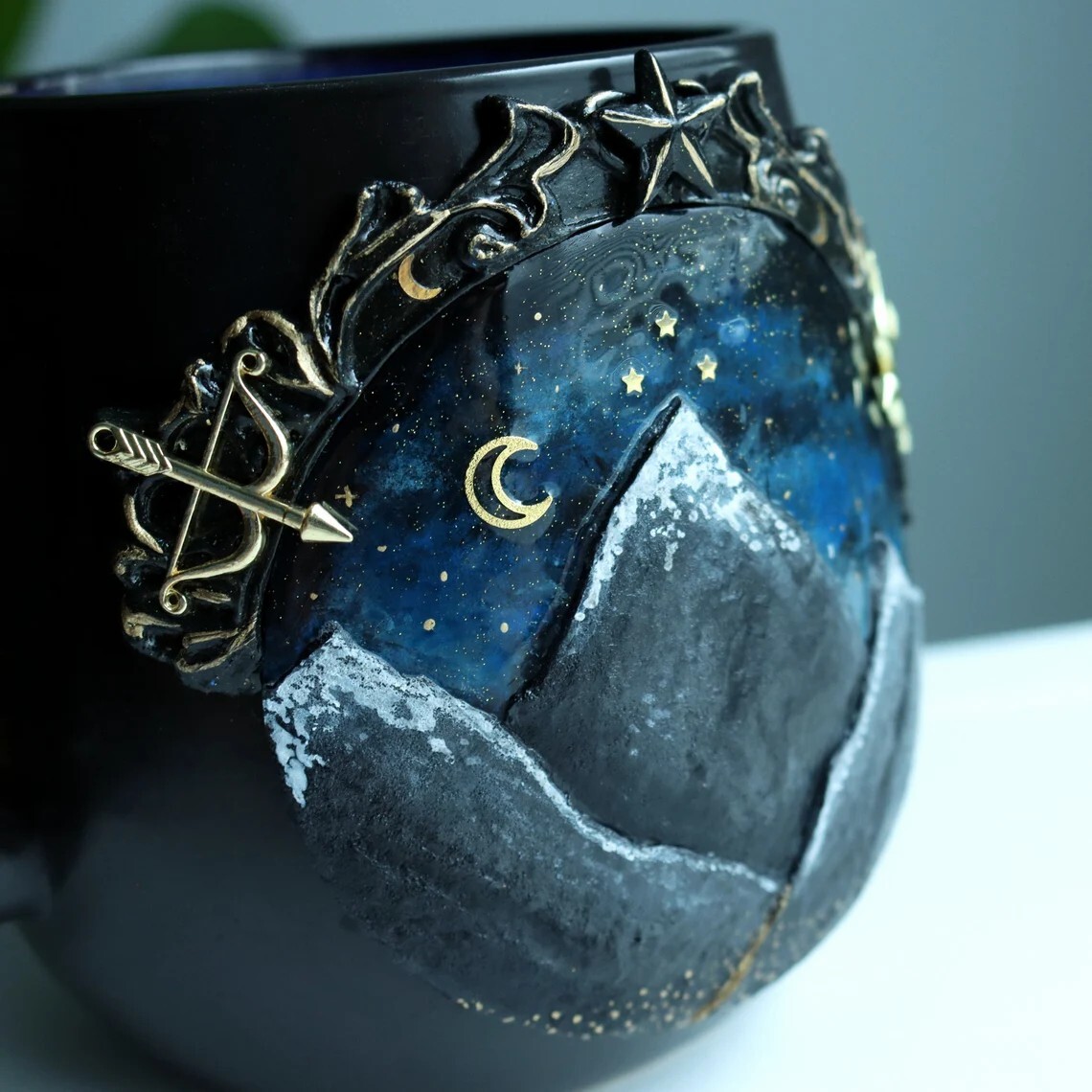 ACOTAR Mug | Rhysand Inspired Mug Night Court ACOTAR | Handmade ACOTAR Inspired Gifts | Acotar Jewelry | Goblincore | Feyre Dark Academia