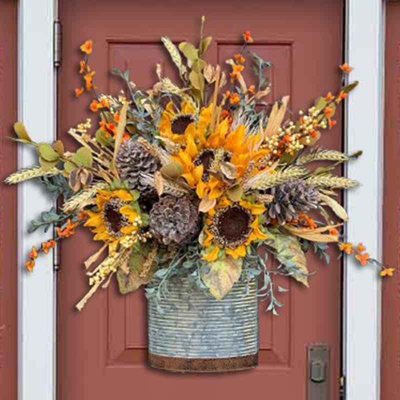 NEW Farmhouse Sunflower Door Wreath