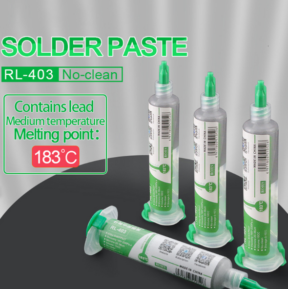 20g BGA Syringe Tin Solder Paste Leaded Sn63/Pb37 Melting Point 183℃