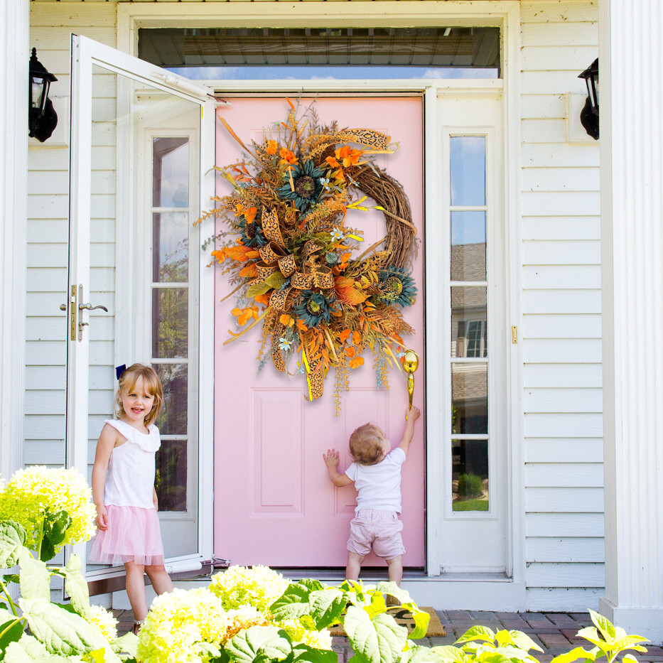 EXTRA LARGE Fall Grapevine Wreath - Single or Double Door Design