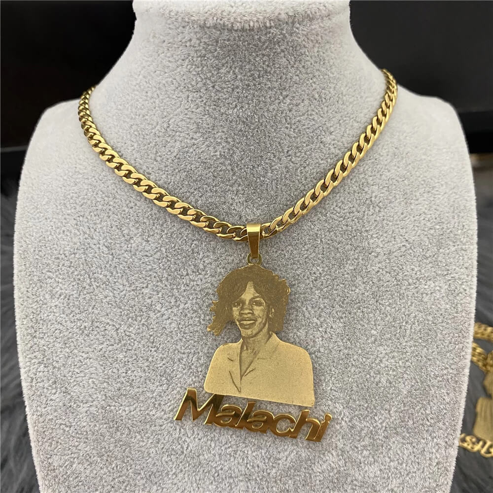 18K Custom Engraved Necklace