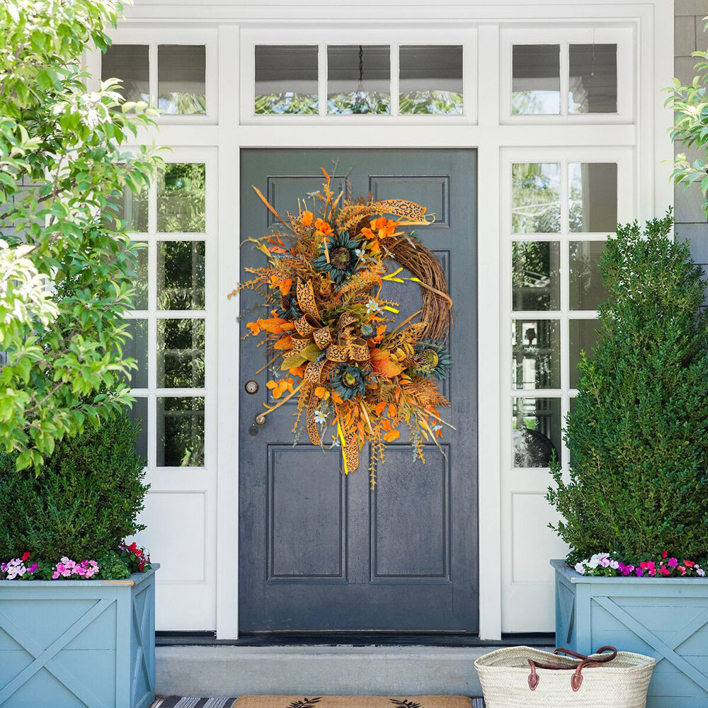 EXTRA LARGE Fall Grapevine Wreath - Single or Double Door Design
