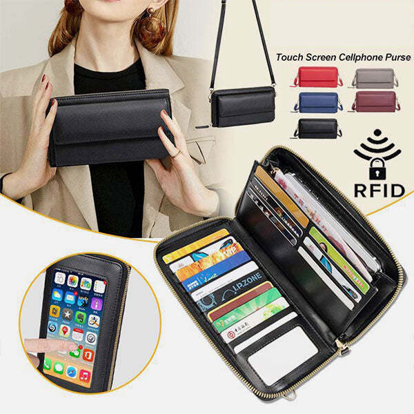 Multi-Compartment Cellphone Purse With Clear Window
