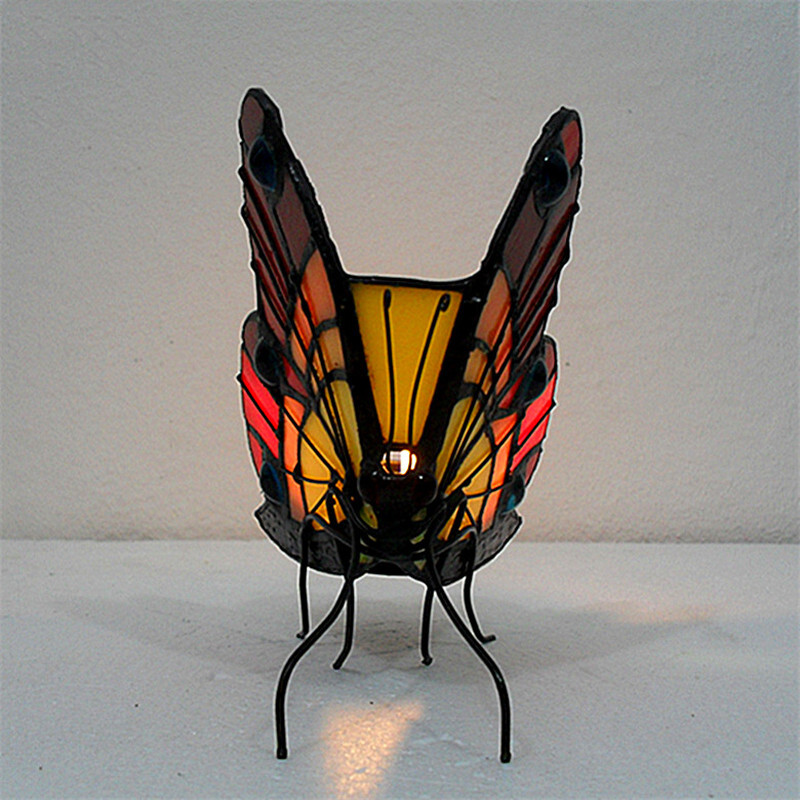 Stained Glass Butterfly Candle Holder