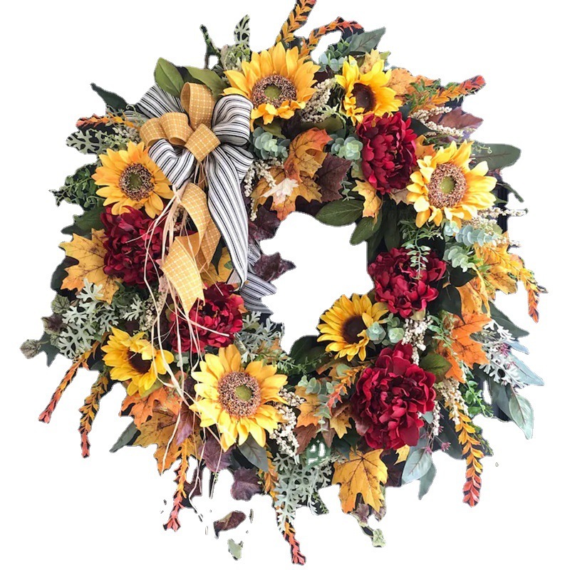 Sunflower Wreath Door Decoration